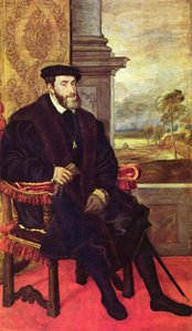 Portrait de Charles V dans un Fauteuil - Tiziano Vecelli